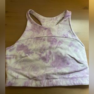 Outdoor Voices Move Free Crop Top in Dusty Blue Maypop Tie Dye - M